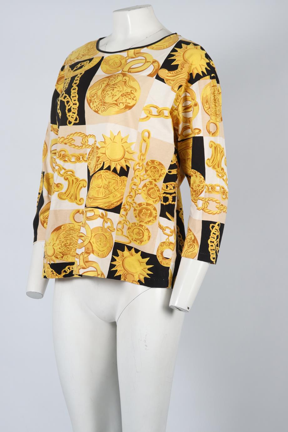 CELINE VINTAGE PRINTED COTTON TOP LARGE
