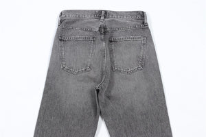 AGOLDE GREY HIGH RISE STRAIGHT LEG JEANS W24 UK 6