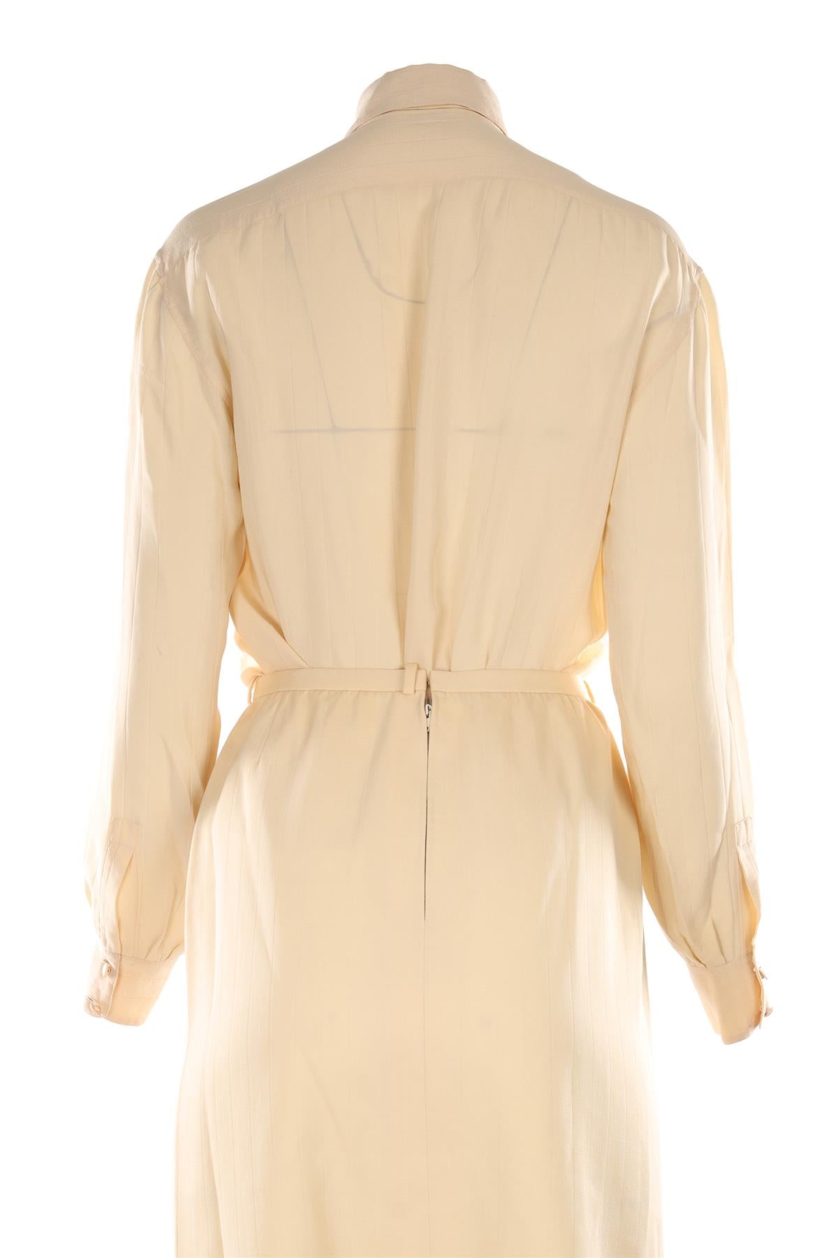 CHRISTIAN DIOR IVORY 1977 WOOL BLAZER, SHIRT AND SKIRT SET