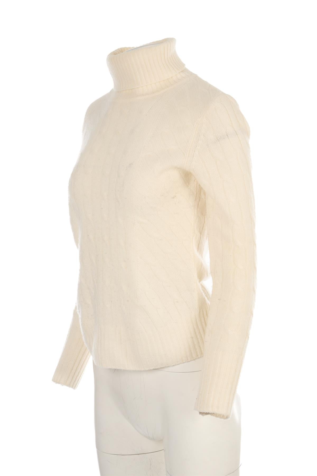 N.PEAL IVORY CASHMERE SWEATER SMALL