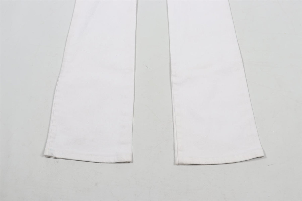 ROBERTO CAVALLI WHITE VINTAGE STRAIGHT LEG JEANS XSMALL
