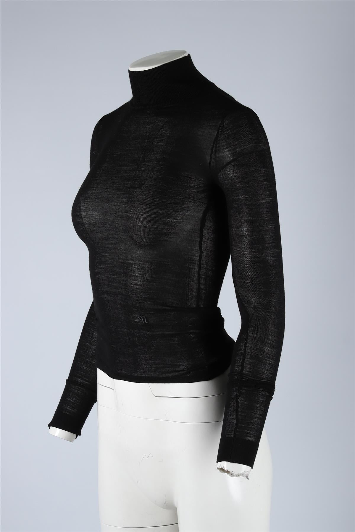 NANUSHKA BLACK WOOL TOP SMALL