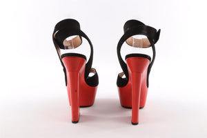 CELINE BLACK SUEDE PLATFORM SANDALS EU 40 UK 7 US 10