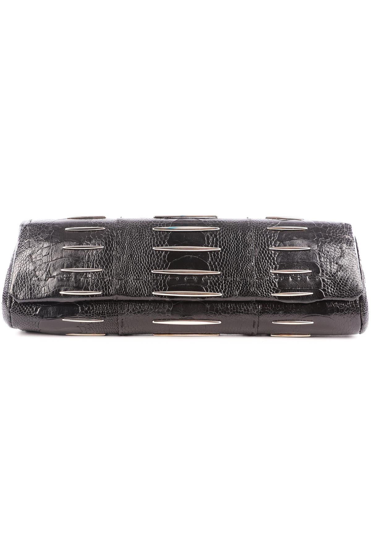VBH BLACK SNAKESKIN CLUTCH
