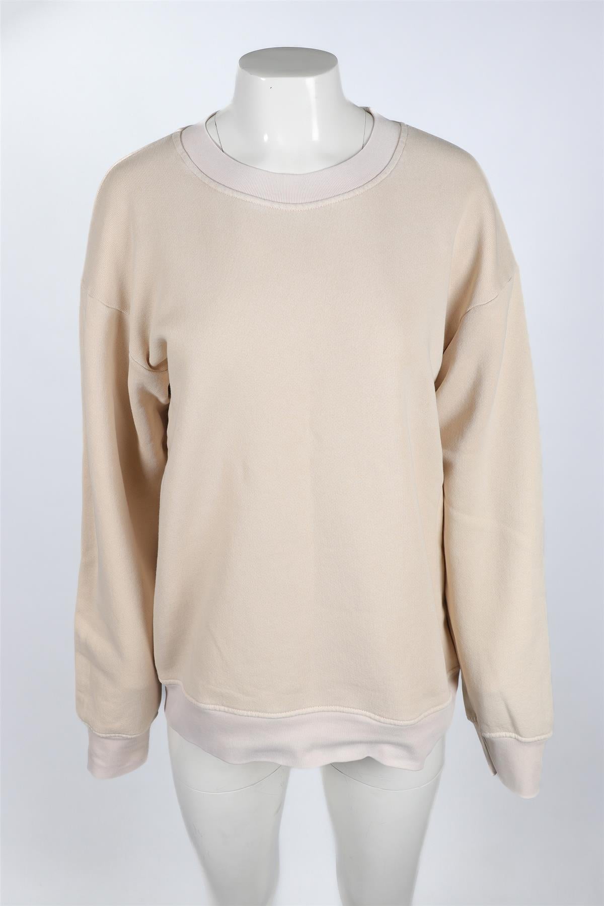 BEIGE COTTON SWEATSHIRT