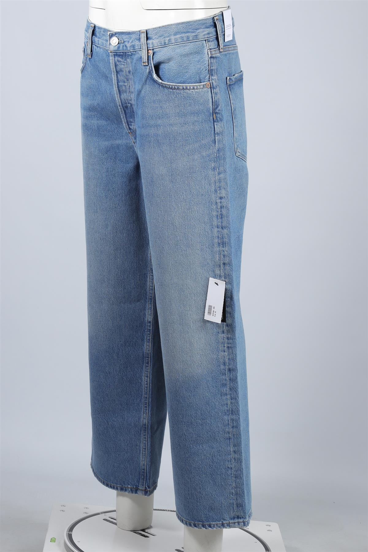 AGOLDE BLUE HIGH RISE WIDE LEG JEANS W30 UK 12