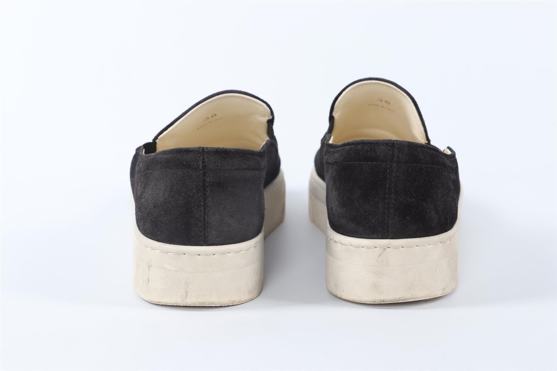 THE ROW BLACK SUEDE SNEAKERS EU 38 UK 5 US 8