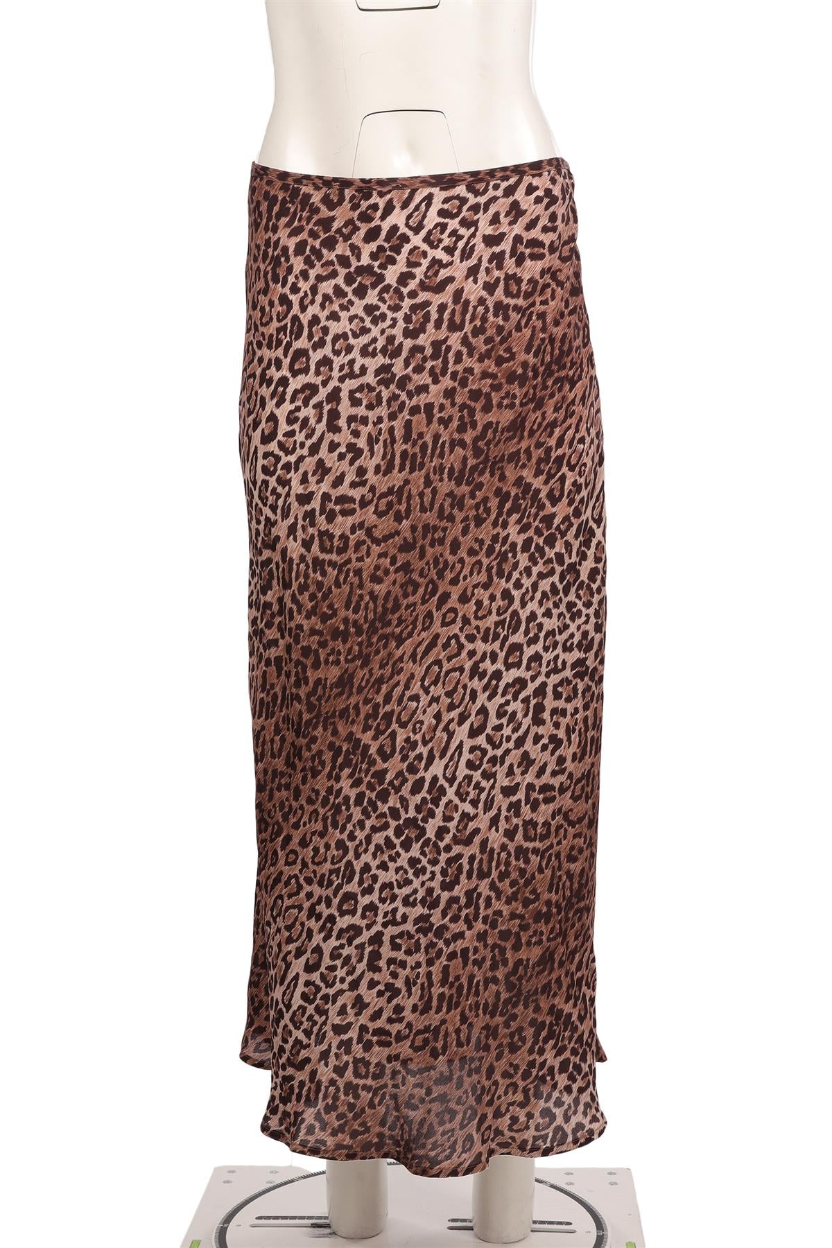 RIXO BROWN CREPE MAXI SKIRT MEDIUM