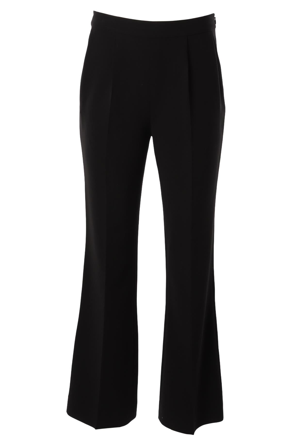 DIANE VON FURSTENBERG BLACK CREPE STRAIGHT LEG PANTS US 6 UK 10
