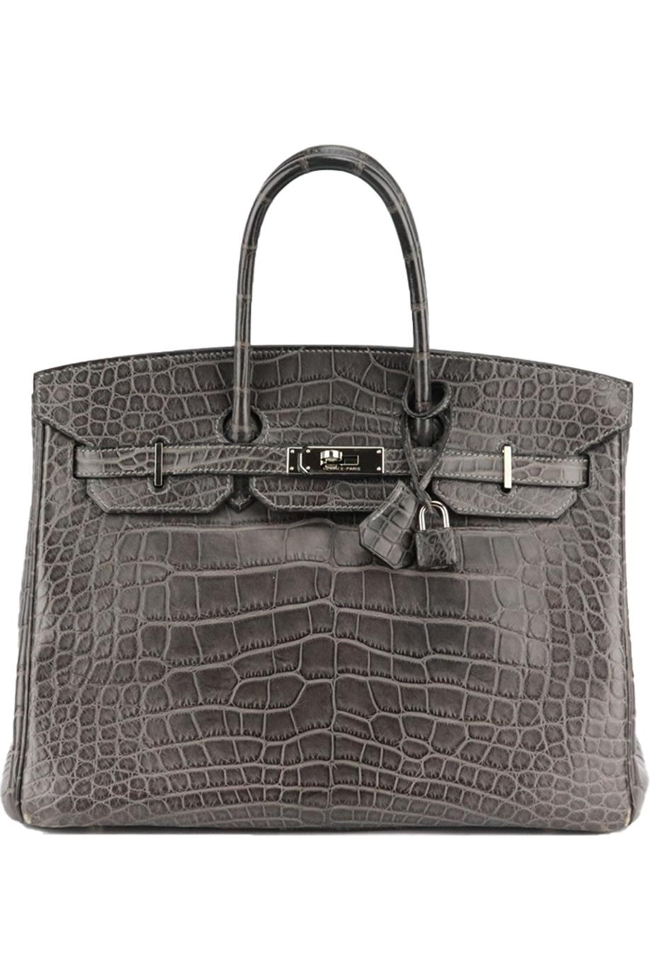 HERMÈS 2010 BIRKIN 35CM MATTE ALLIGATOR MISSISSIPPIENSIS LEATHER BAG
