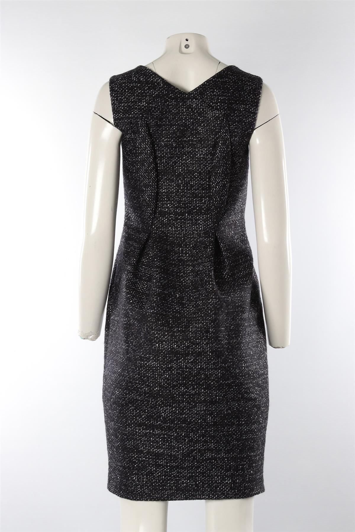 JIL SANDER NAVY WOOL MIDI DRESS EU 34 UK 6