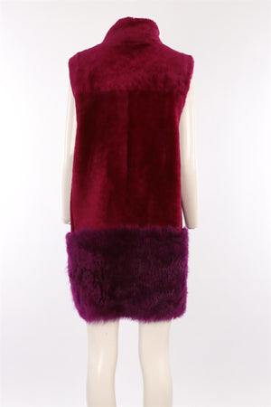 DROME PINK SHEARLING GILET LARGE