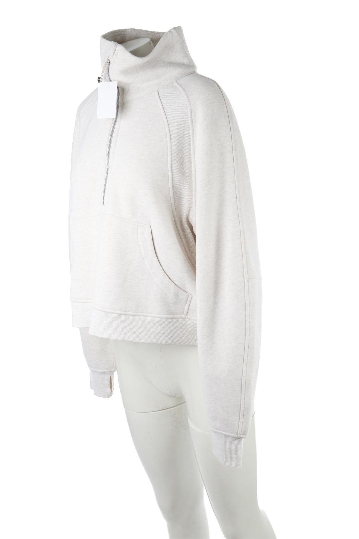 LULULEMON ECRU COTTON SWEATSHIRT MEDIUM-LARGE