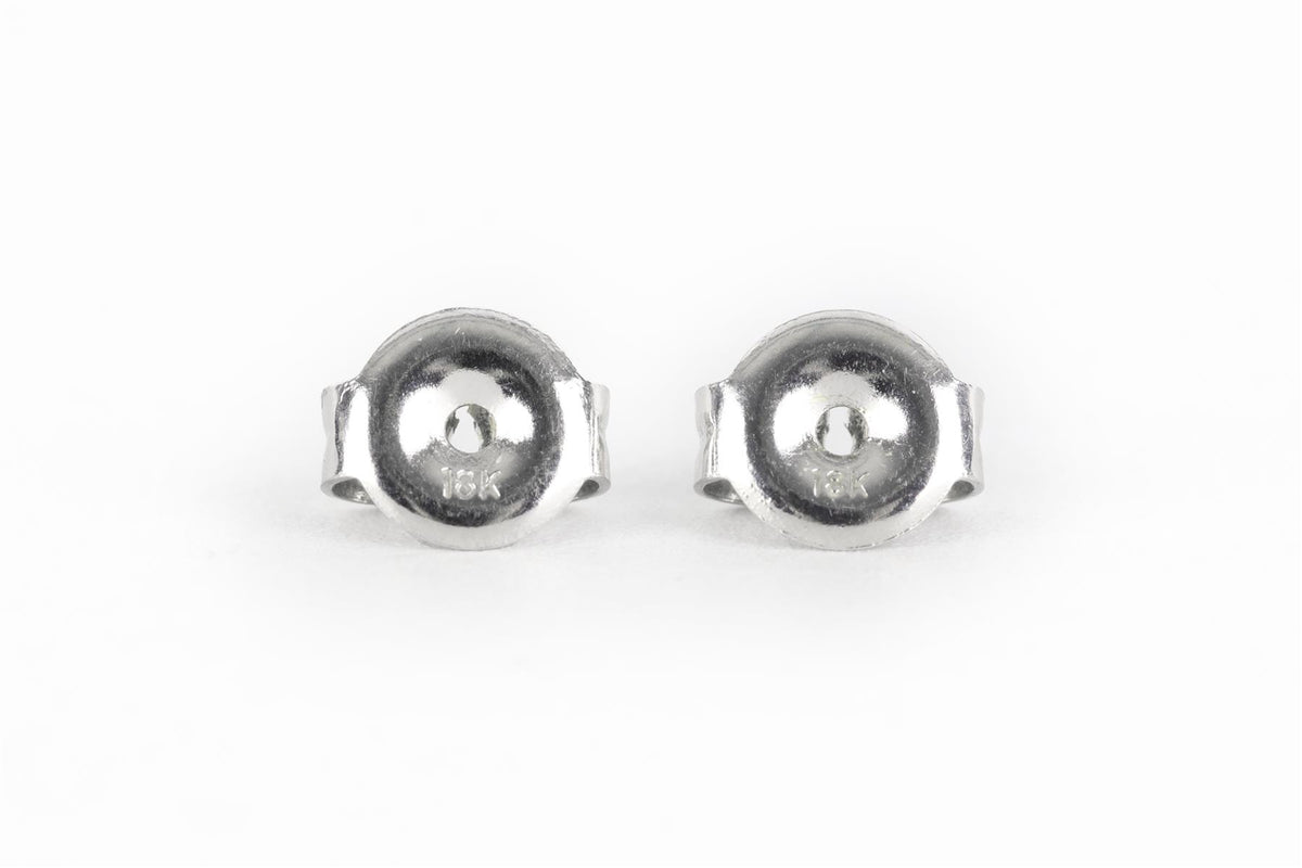 MARCHESA 18K WHITE GOLD AND DIAMOND STUD EARRINGS