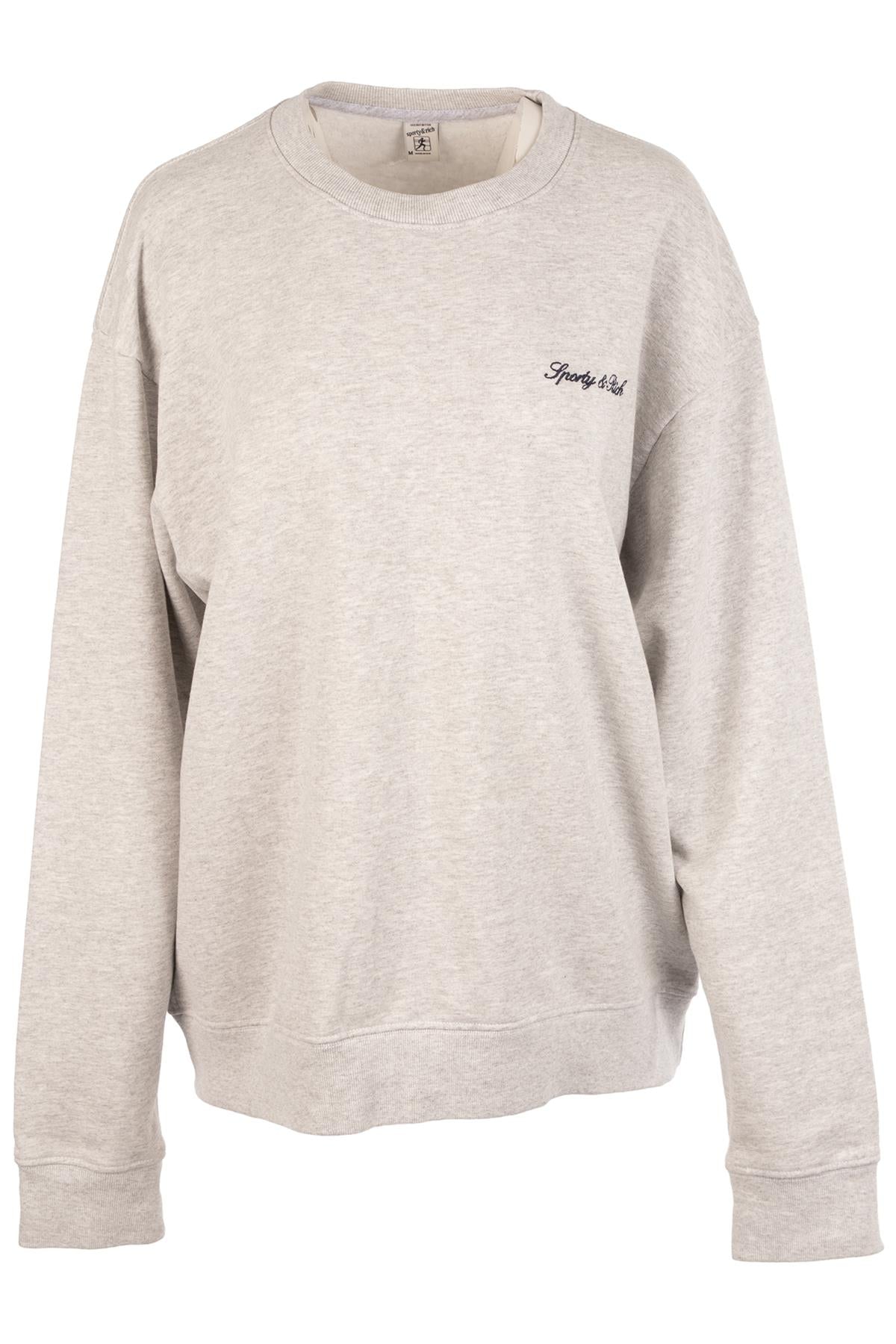 SPORTY & RICH GREY COTTON SWEATSHIRT MEDIUM