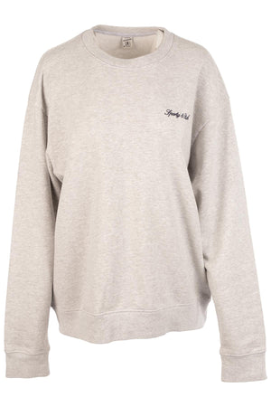SPORTY & RICH GREY COTTON SWEATSHIRT MEDIUM