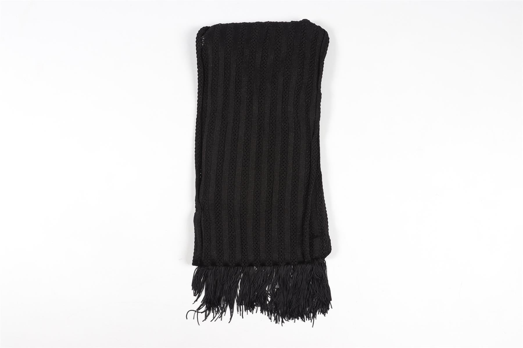 ELIE SAAB BLACK KNIT SCARF