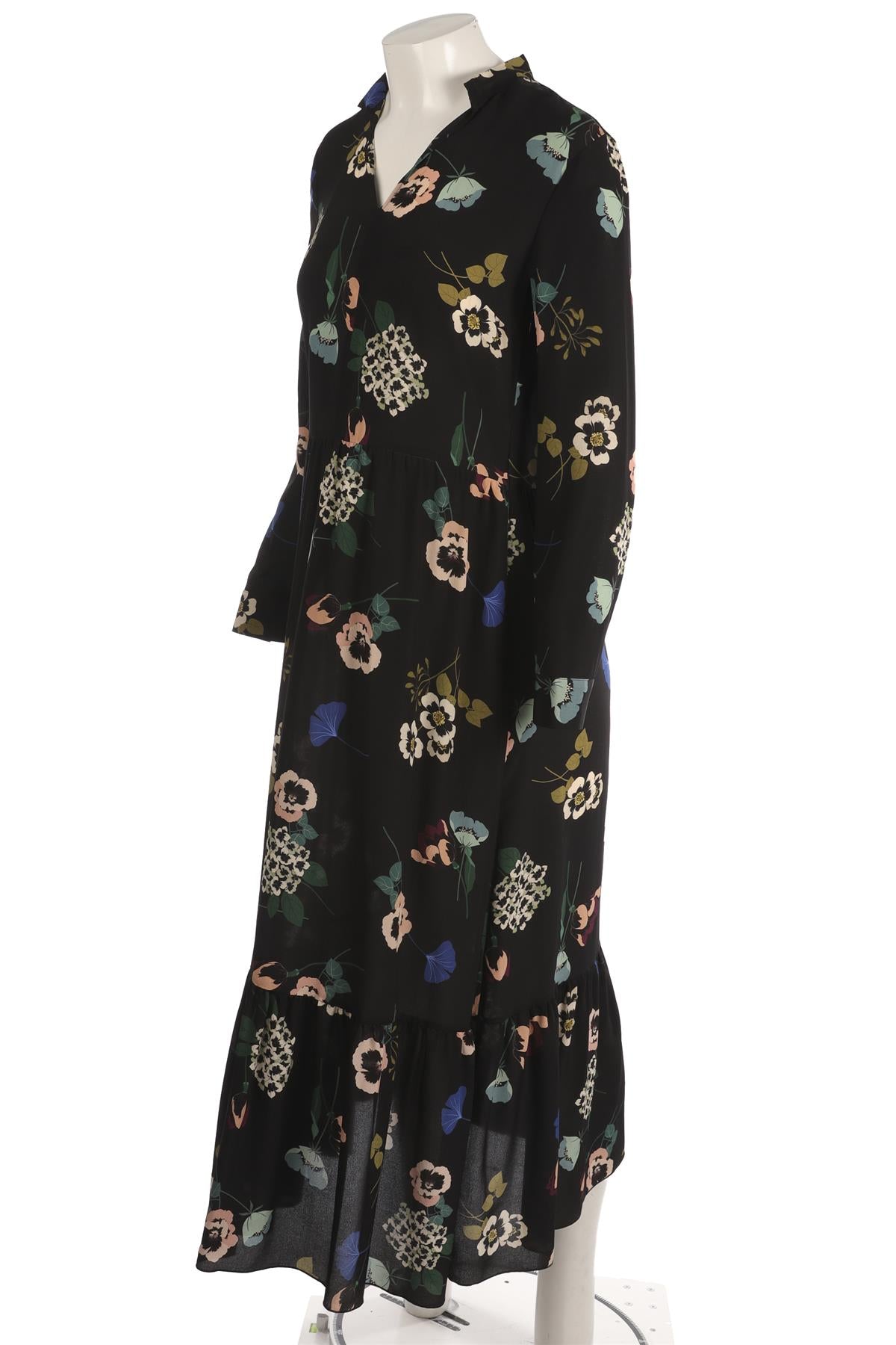 RED VALENTINO BLACK SILK MAXI DRESS IT 38 UK 6