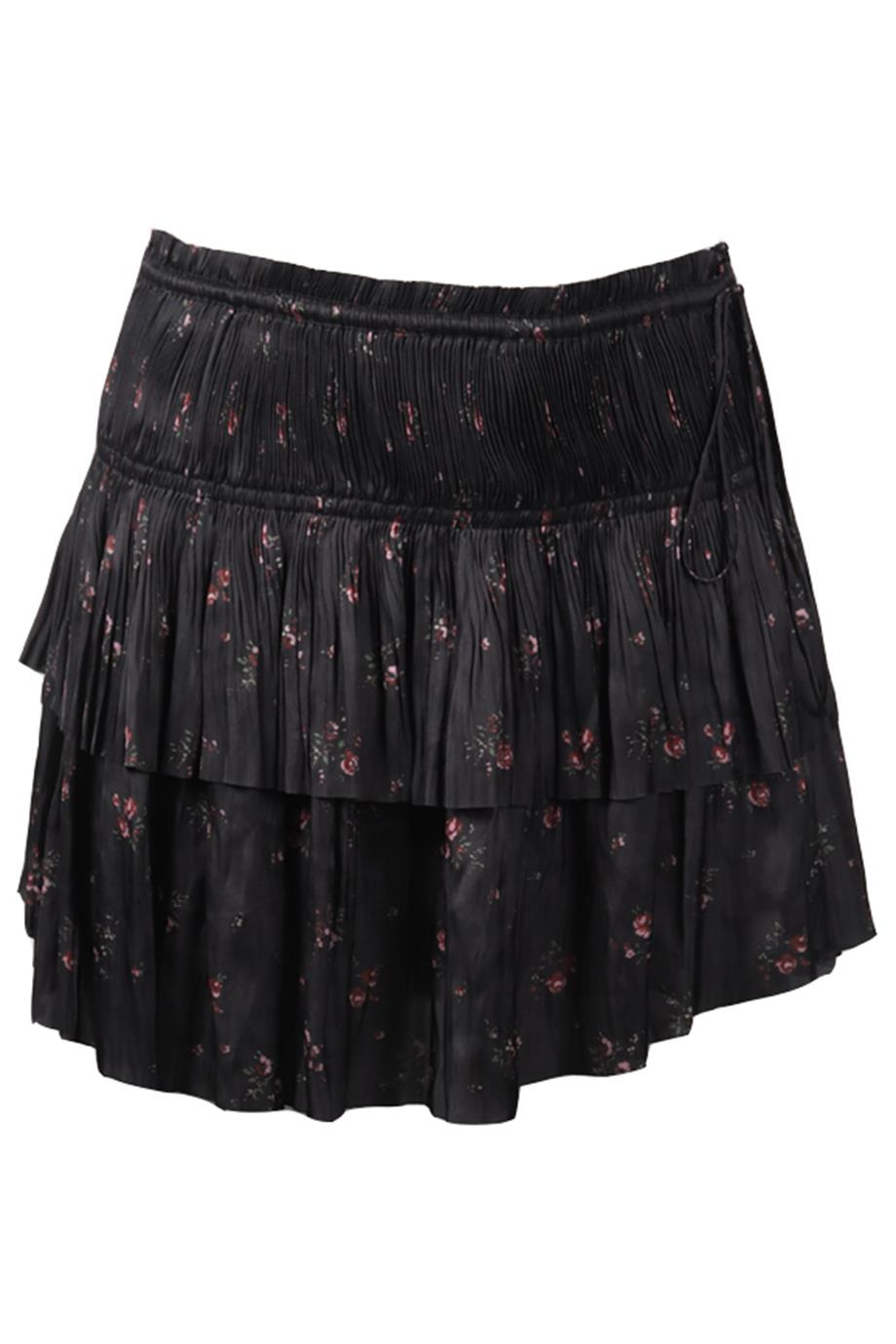 ULLA JOHNSON FLORAL PRINT SATIN MINI SKIRT US 0 UK 4