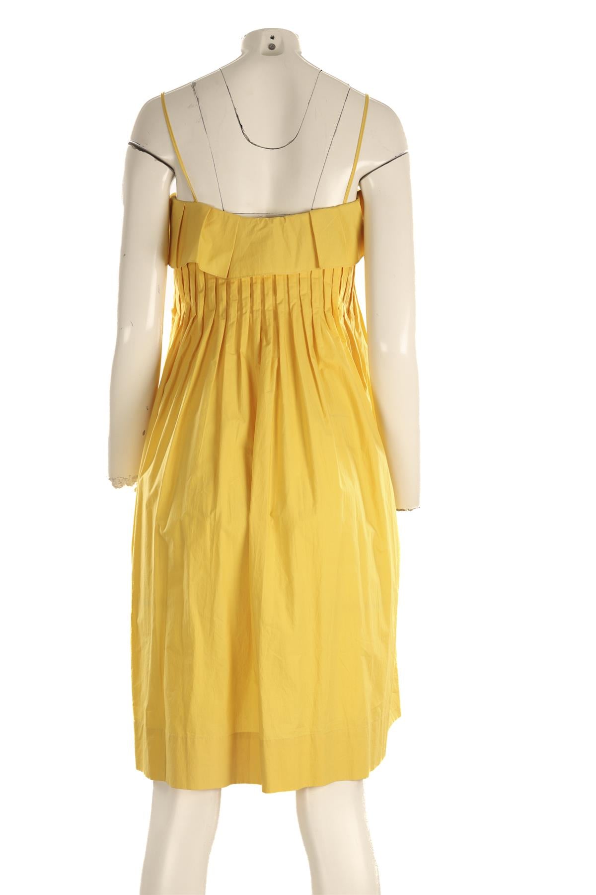 THREE GRACES LONDON YELLOW COTTON MINI DRESS UK 6