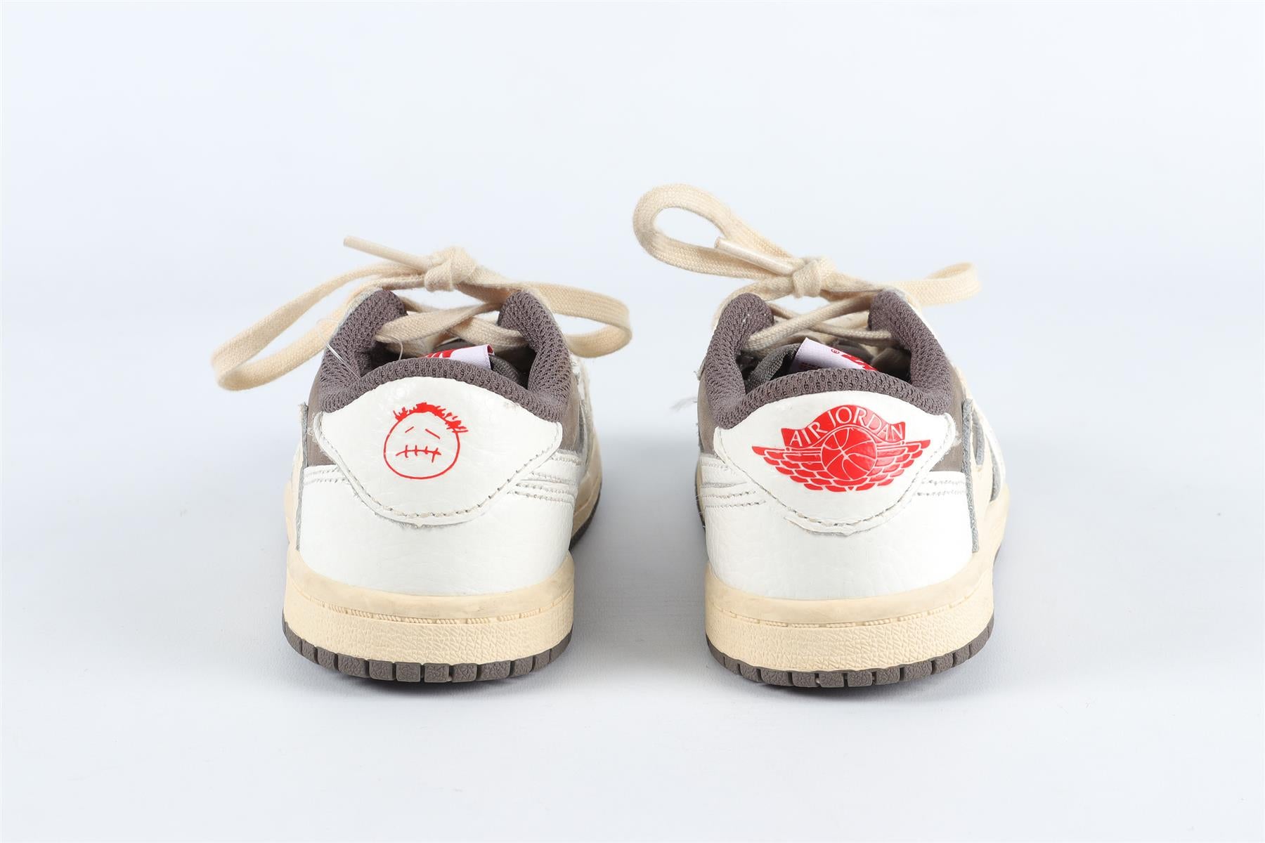 NIKE + TRAVIS SCOTT BROWN KIDS AIR JORDAN 1 REVERSE MOCHA SNEAKERS EU 27 UK 9.5 US 10