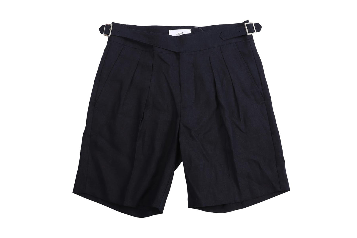 MR P NAVY LINEN SHORTS UK/US W30