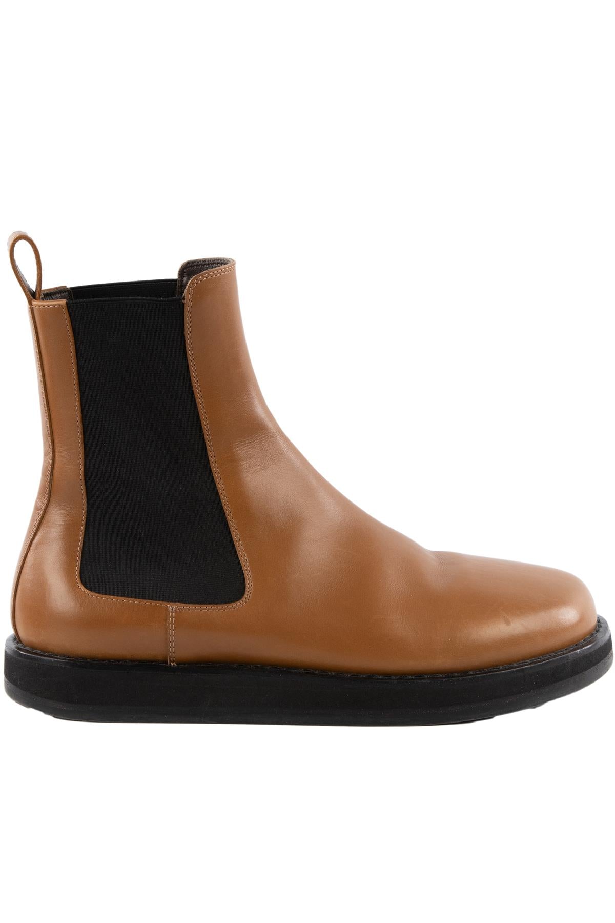 THE ROW TAN GAIA LEATHER ANKLE BOOTS EU 38 UK 5 US 8