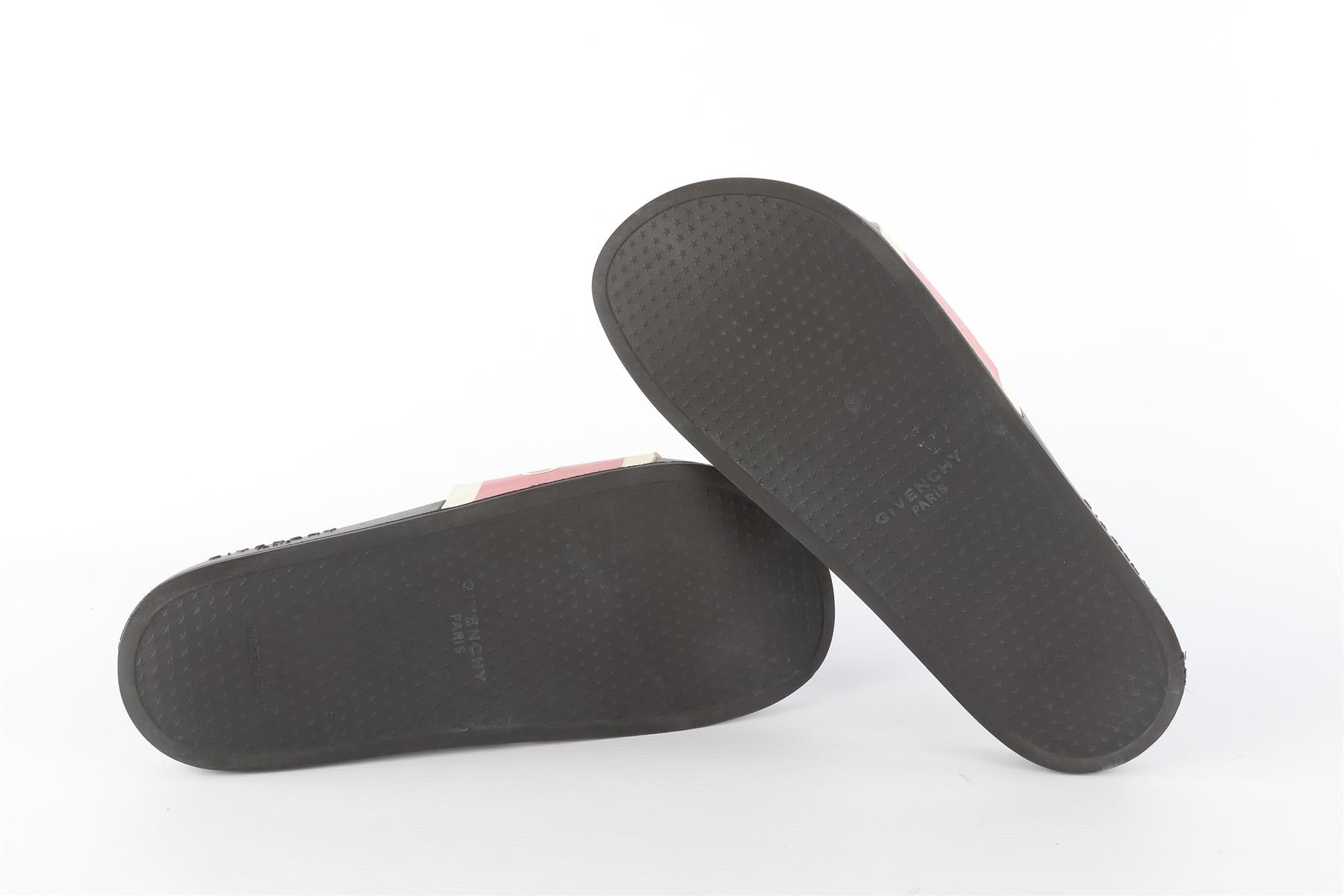 GIVENCHY RED MEN'S RUBBER SLIDES EU 43 UK 9 US 10