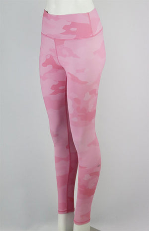 ALO YOGA CAMOUFLAGE PRINT HIGH RISE STRETCH LEGGINGS SMALL