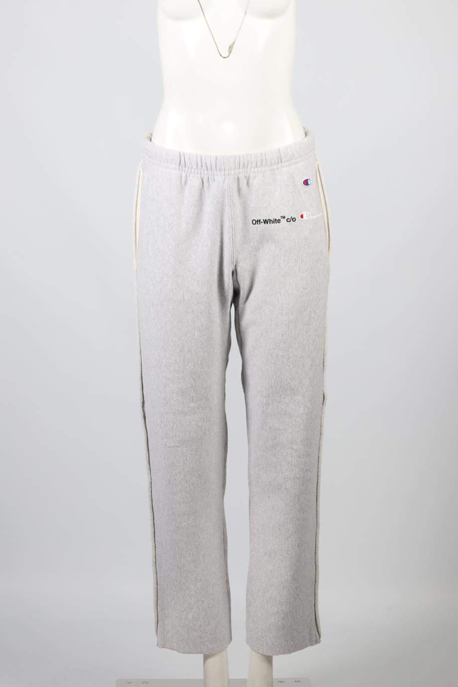OFF-WHITE C/O VIRGIL ABLOH + CHAMPION COTTON BLEND TRACK PANTS XSMALL