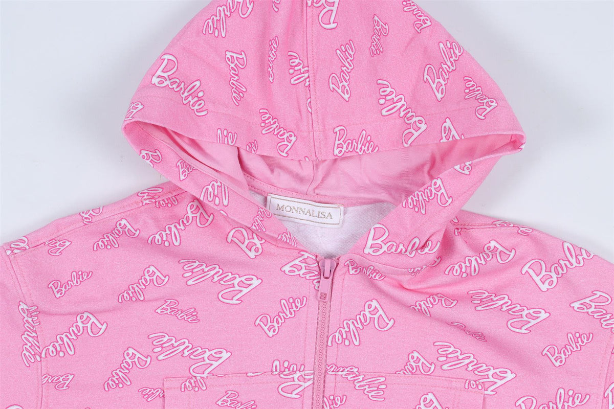 MONNALISA PINK KIDS GIRLS COTTON HOODIE 6 YEARS