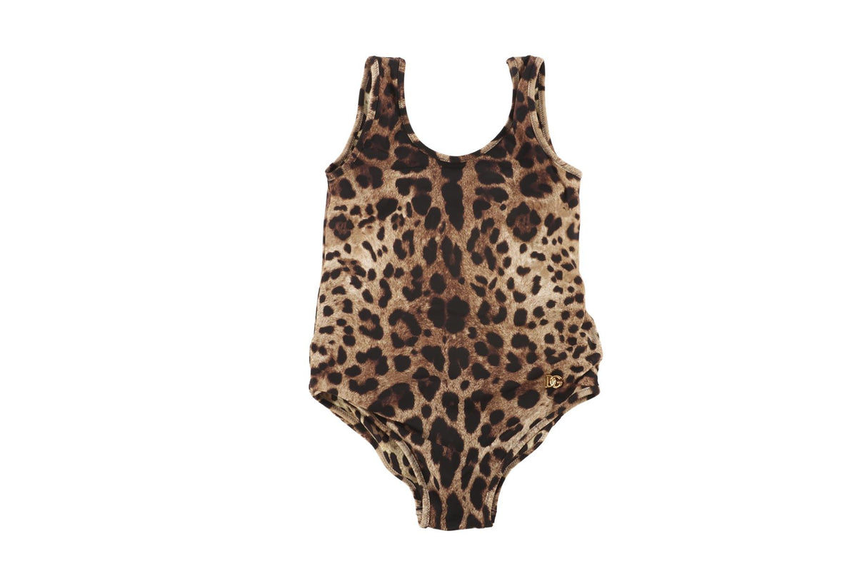 DOLCE & GABBANA BROWN KIDS GIRLS SWIMSUIT 8 YEARS