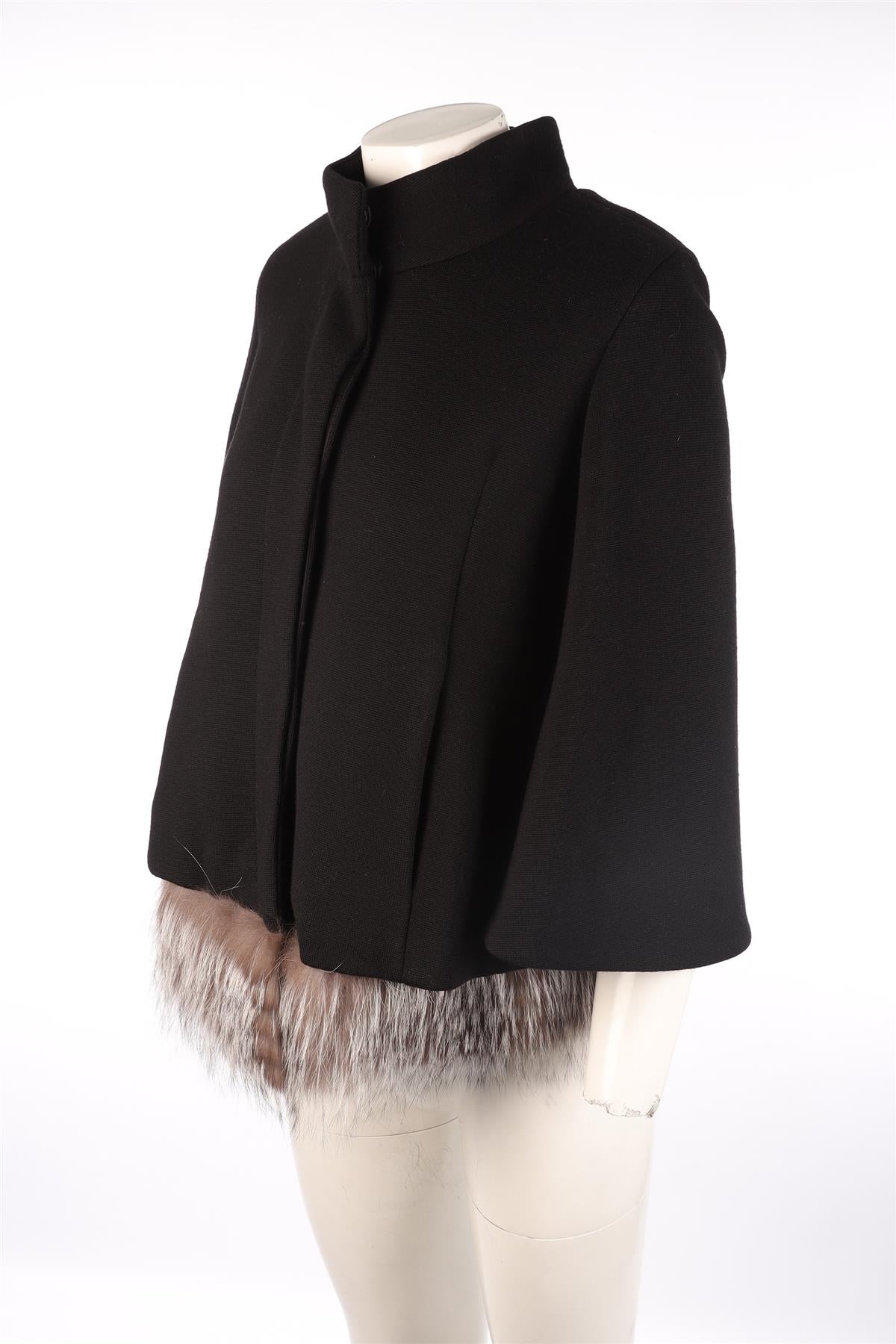 ROBERTO CAVALLI BLACK WOOL JACKET IT 38 UK 6