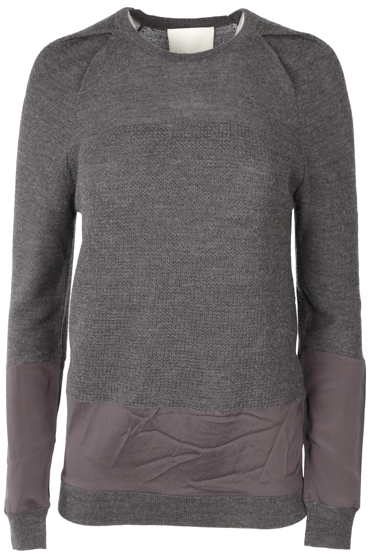 3.1 PHILIP LIN GREY WOOL JUMPER XSMALL