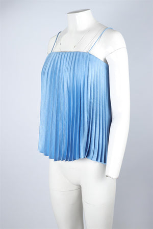VINCE BLUE SATIN TOP SMALL