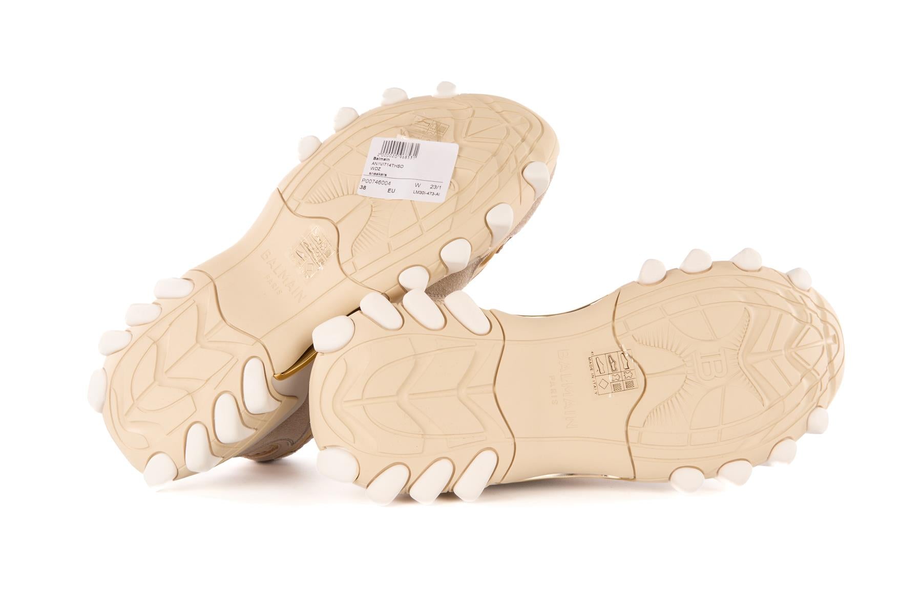 BALMAIN GREY B-EAST SUEDE SNEAKERS EU 38 UK 5 US 8