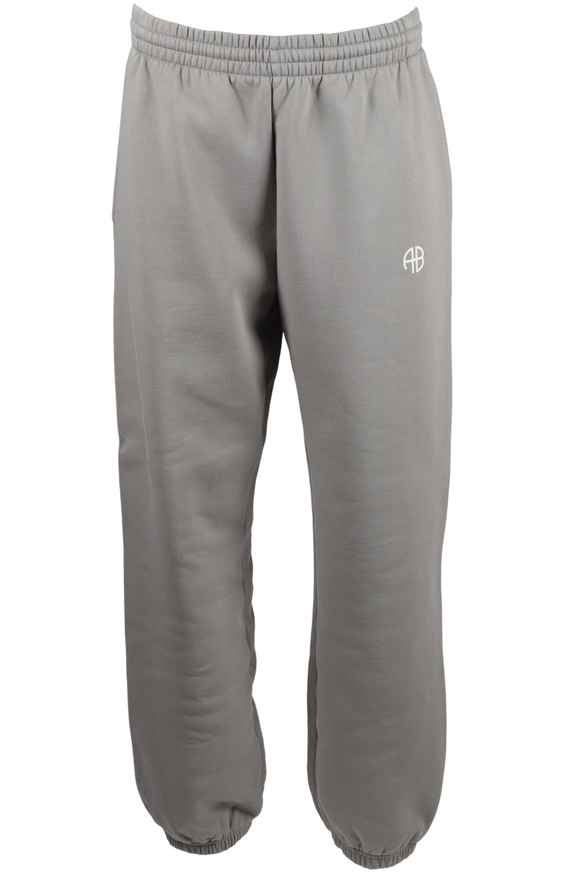 ANINE BING GREY COTTON TRACK PANTS MEDIUM