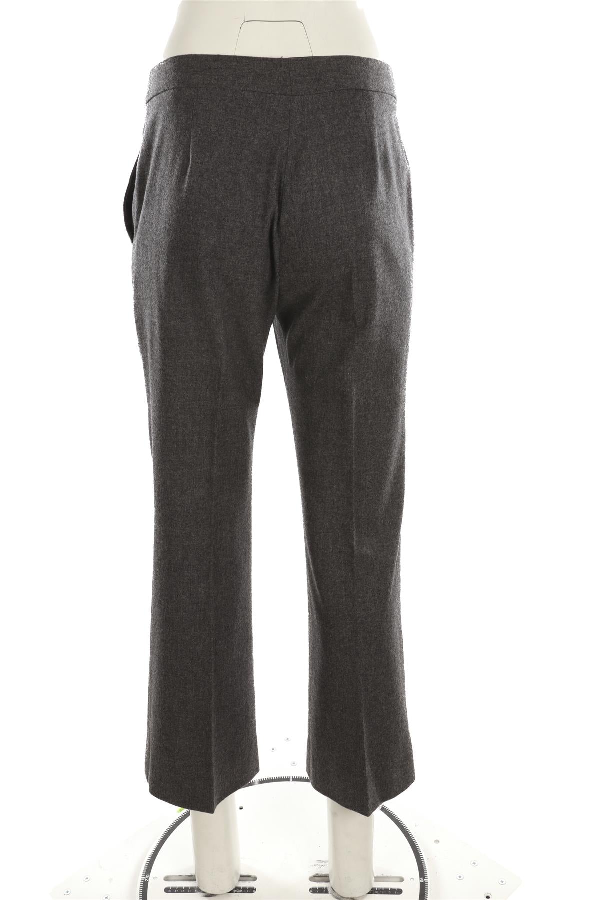 STELLA MCCARTNEY GREY WOOL STRAIGHT LEG PANTS US 8 UK 12