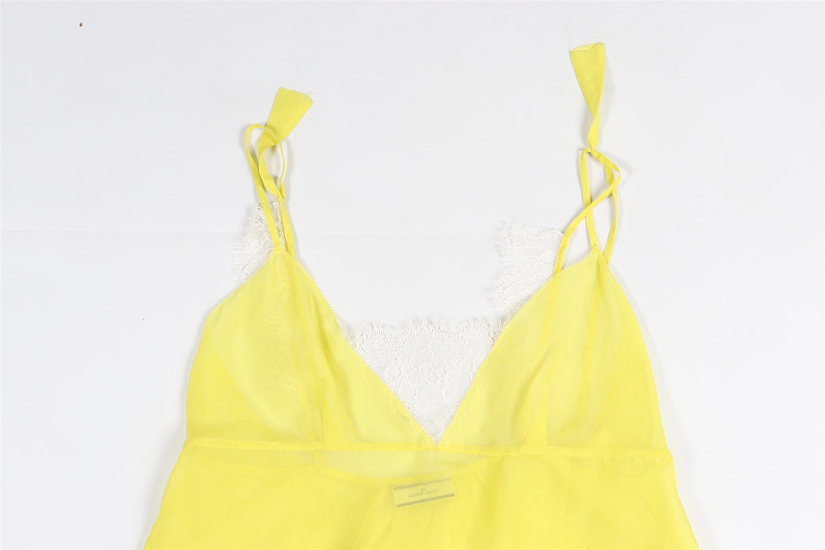 BY MALENE BIRGER YELLOW SILK TOP EU 36 UK 10