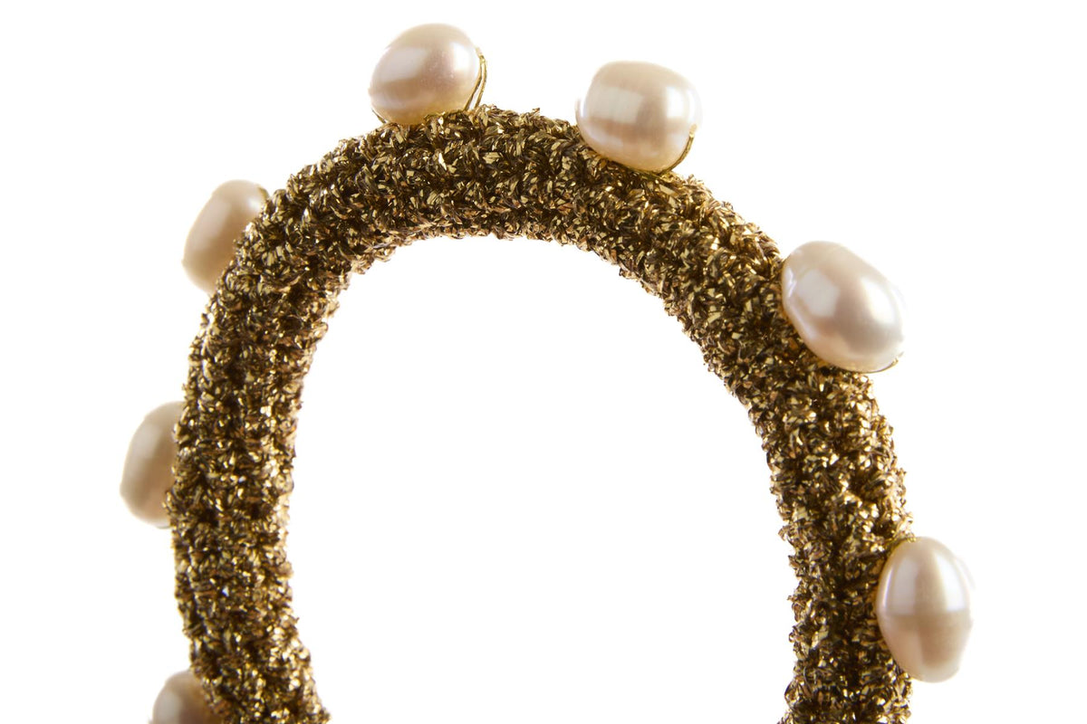 LUCY FOLK GOLD PEARL DIVER BRACELET