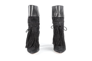 SAINT LAURENT BLACK SUEDE ANKLE BOOTS EU 39.5 UK 6.5 US 9.5