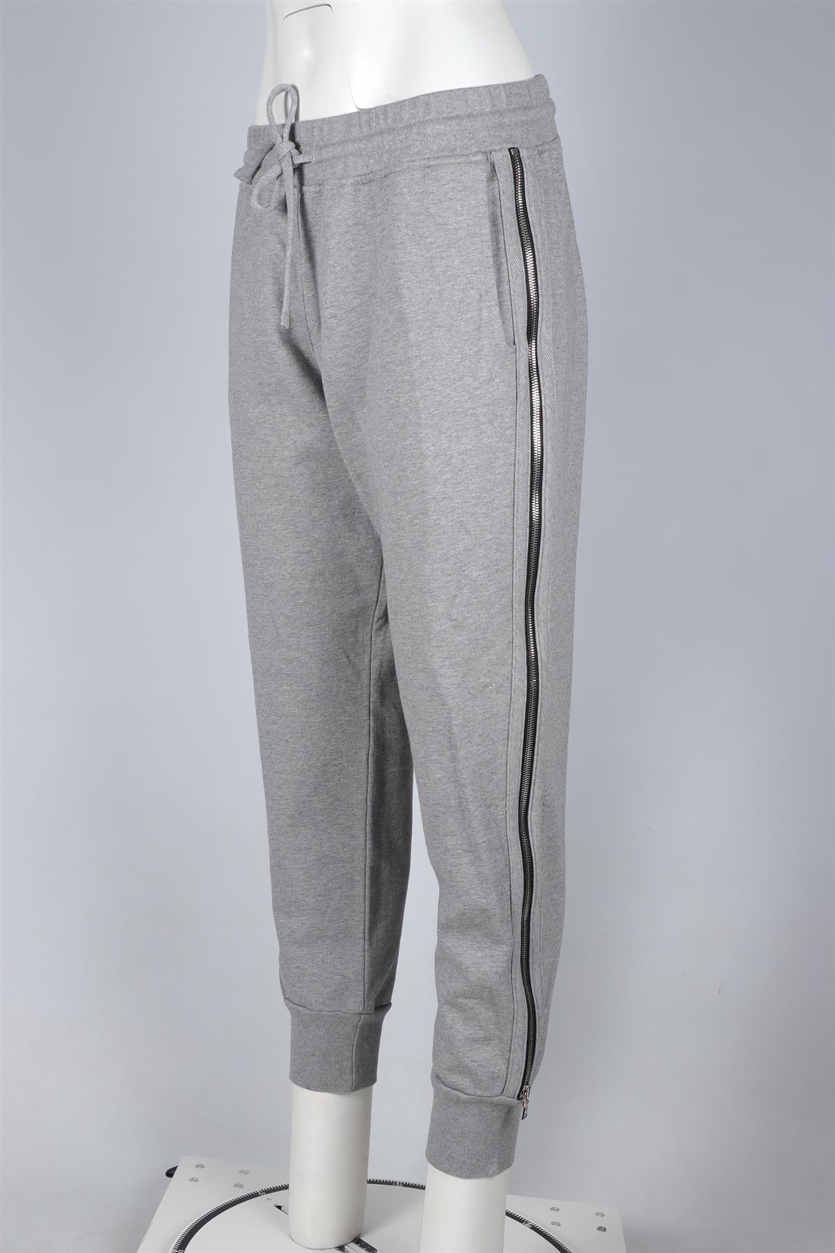 RTA GREY COTTON TRACK PANTS LARGE