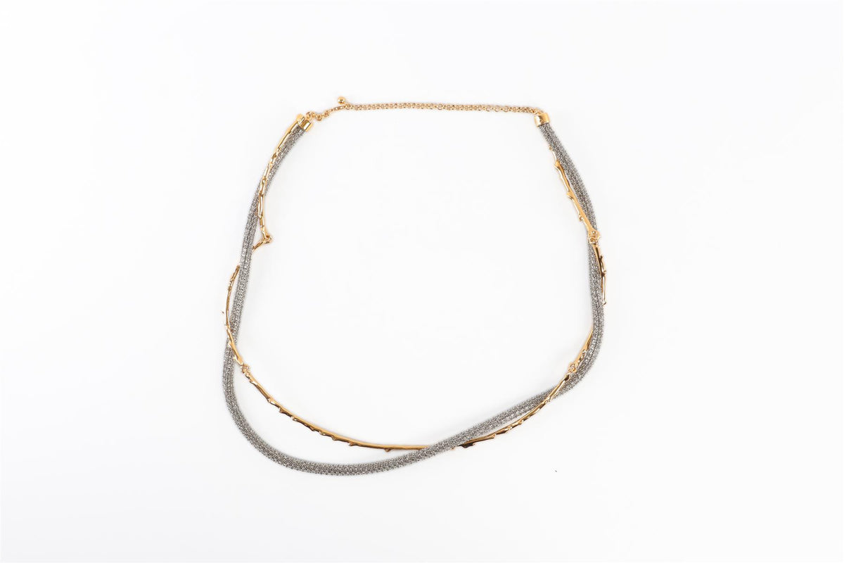 CHLOÉ GOLD DARIA CRYSTAL WAIST BELT
