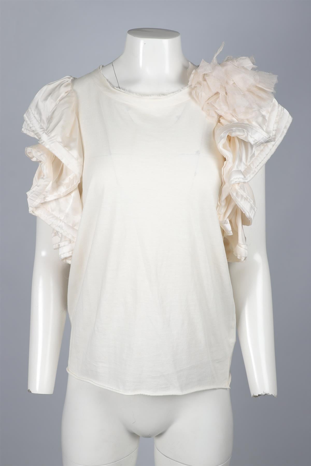 LANVIN WHITE COTTON TOP SMALL