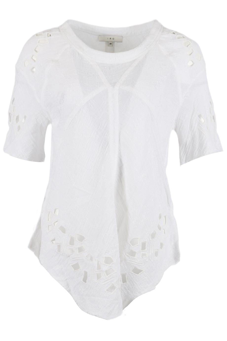 IRO COTTON BLEND TOP FR 36 UK 8