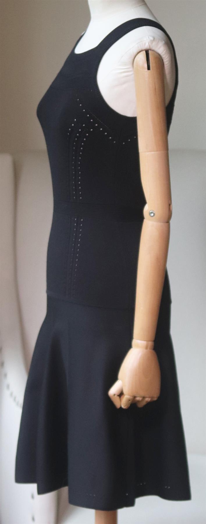 CUSHNIE ET OCHS PANELED STRETCH KNIT MINI DRESS XSMALL