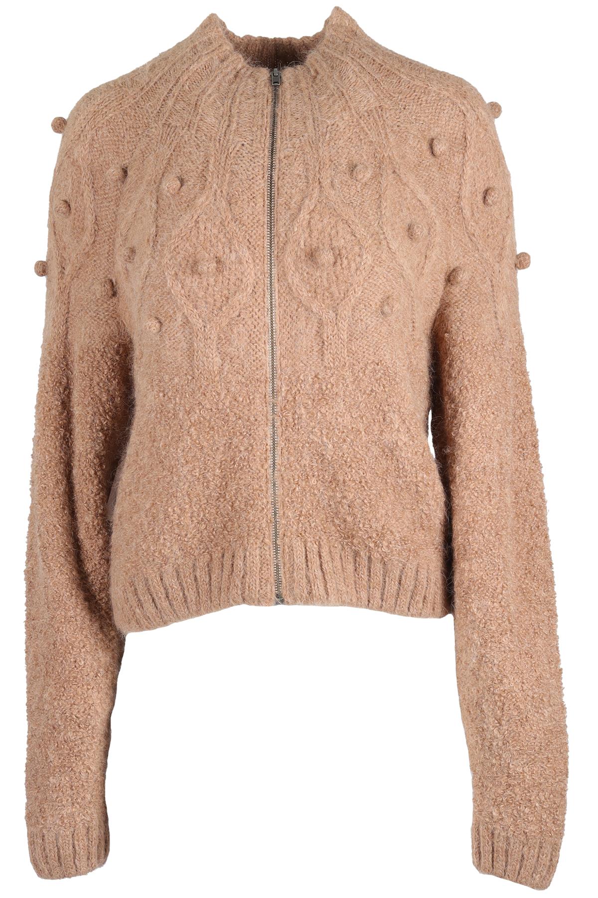 FRAME TAN ALPACA CARDIGAN MEDIUM