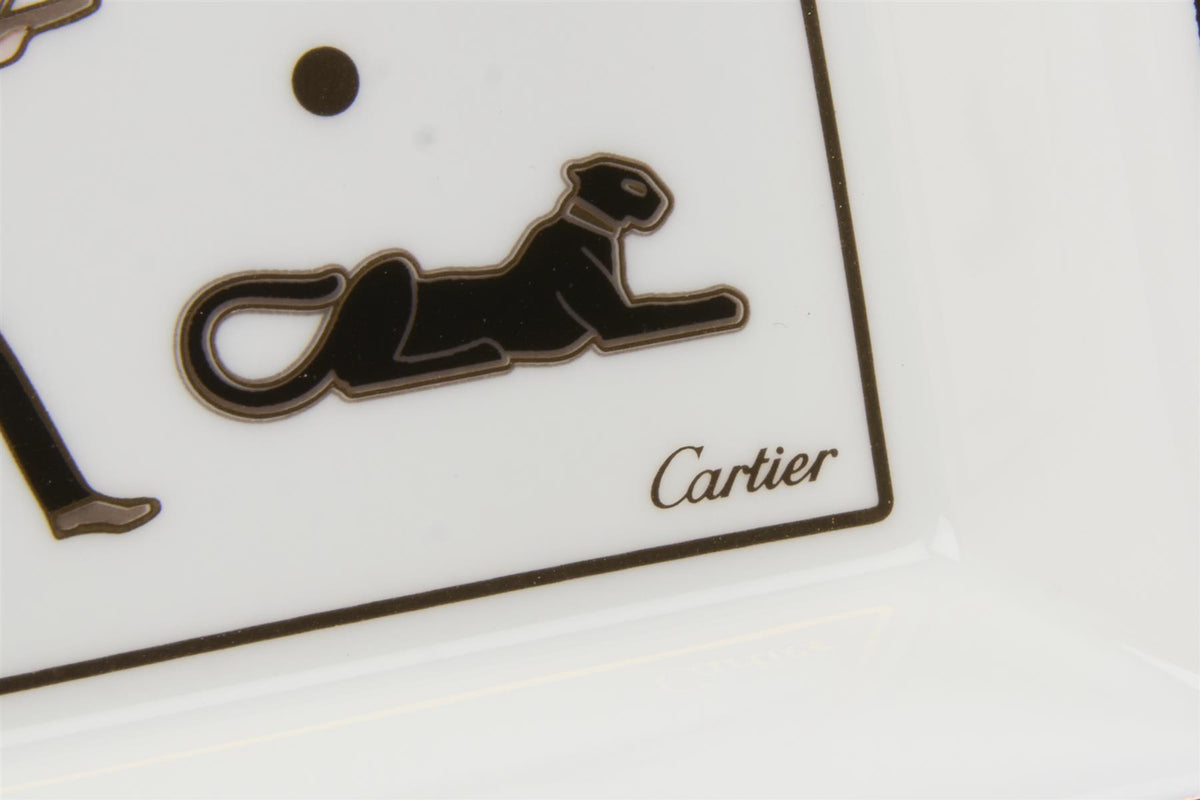 CARTIER WHITE DIABOLO DE CARTIER SET OF 4 TRINKET TRAYS