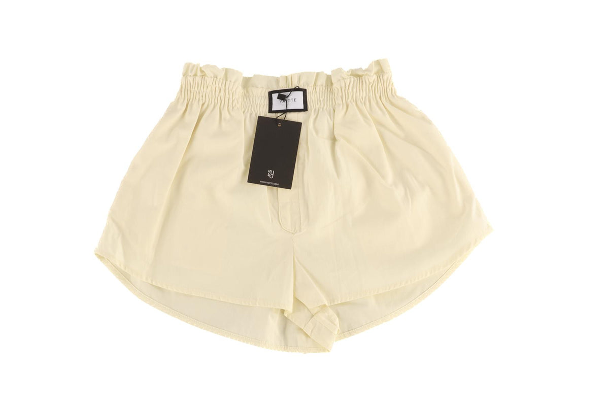 YAITTE CREAM COTTON SHORTS XSMALL