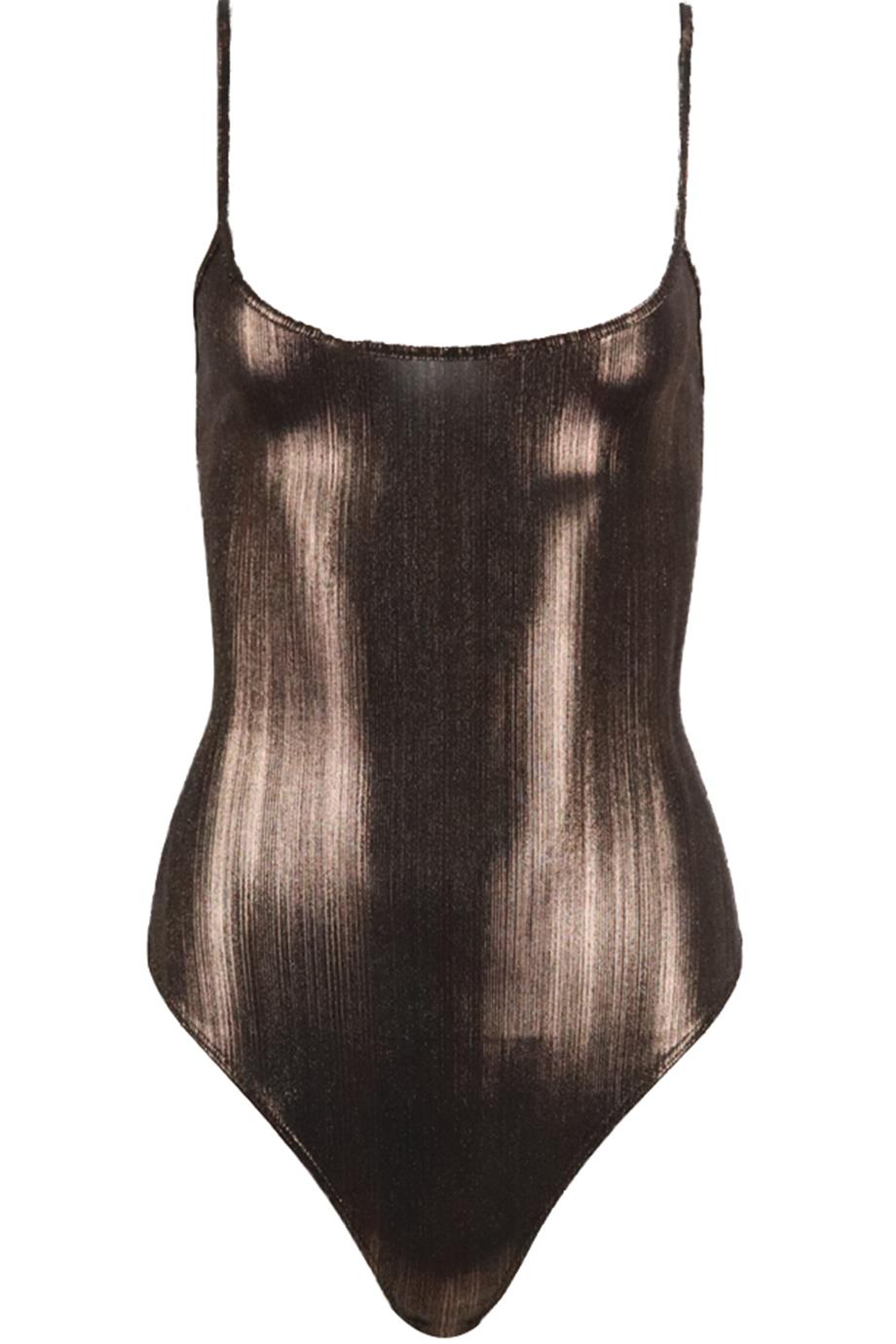 ALIX METALLIC STRETCH BODYSUIT SMALL